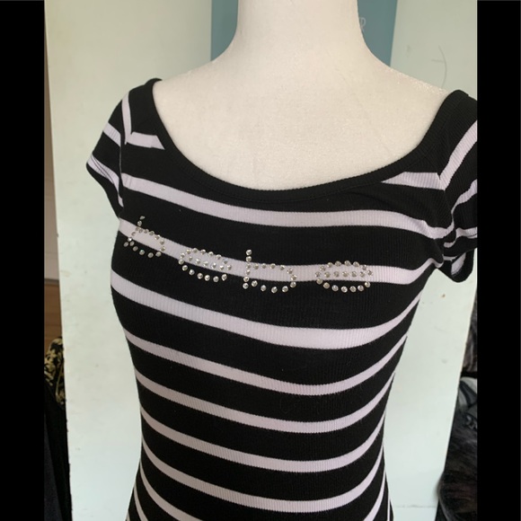BEBE Swarovski Logo Short Sleeve Tee - Picture 3 of 7